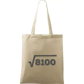 Narozeniny odmocnina 90 - Taška bavlněná - 42 x 38 cm ( Naturální )