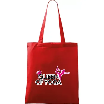 Nákupní taška Queen Of Yoga - Taška bavlněná - 42 x 38 cm ( Červená )