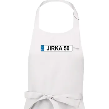 Kuchyňská zástěra SPZ Jirka 50 - Pánská zástěra na vaření - Univerzální velikost ( Bílá )
