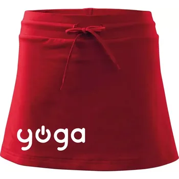 Dámská sukně Power yoga logo - Sportovní sukně - two in one - S ( Červená )