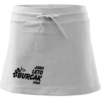 Dámská sukně Jaro, léto, burčák, zima - Sportovní sukně - two in one - XS ( Bílá )