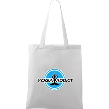Nákupní taška Yoga addict - Taška bavlněná - 42 x 38 cm ( Bílá )