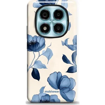 Pouzdro na mobilní telefon Odolný obal Mobiwear Elite Pro - Xiaomi Redmi Note 14 Pro 4G - EP73E Modrá krása květů (Odolné pouzdro, obal kryt Mobiwear Elite Pro - maximální ochrana mobilu Xiaomi Redmi Note 14 Pro 4G, zesílené hrany, přesné výřezy, pohodlné držení, odolná grafika,)