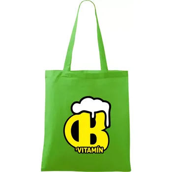 Nákupní taška Pivo vitamín B - Taška bavlněná - 42 x 38 cm ( Apple Green )