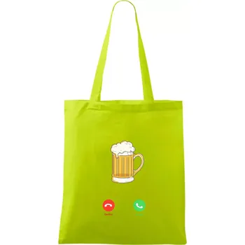 Volá pivo (Pecka design) - Taška bavlněná - 42 x 38 cm ( Limetková )