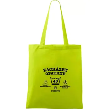 Zacházet opatrně 45 - Taška bavlněná - 42 x 38 cm ( Limetková )