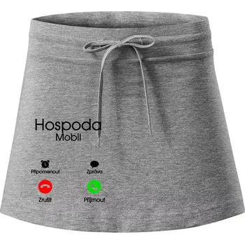 Dámská sukně Hospoda volá - Sportovní sukně - two in one - M ( Tmavě šedý melír )