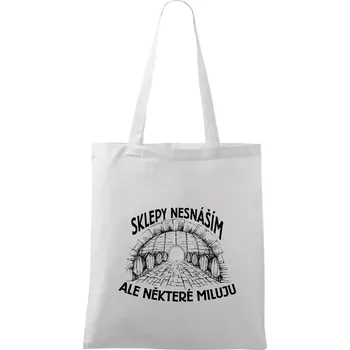 Nesnáším sklepy - Taška bavlněná - 42 x 38 cm ( Bílá )