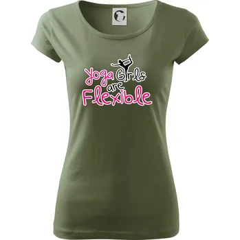 Dámské tričko Yoga Girls - Dámské triko Pure - M ( Khaki )