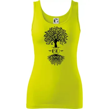 Dámské tričko Narozeninový strom 60 - Dámské tílko - M ( Limetková )