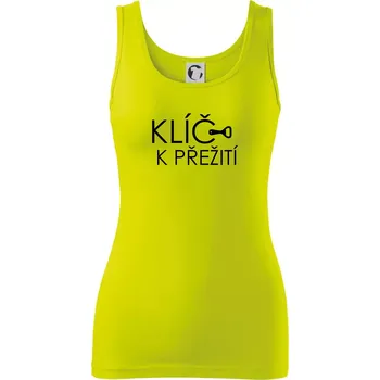Dámské tričko Klíč k přežití otvírák - Dámské tílko - M ( Limetková )
