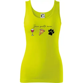 Dámské tričko Jsem prostá žena - Dámské tílko - XS ( Limetková )