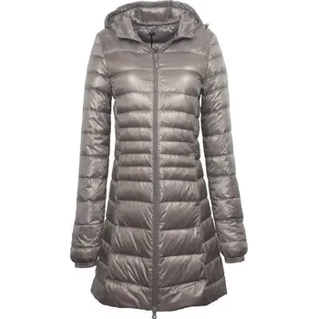 prošívaná zimní bunda s kapucí ve větších velikostech Barva: Šedá, Velikost: 4XL