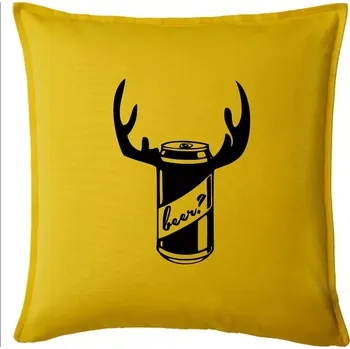 Polštář Pivo plechovka - Polštář 50x50 - 50x50 - Pouze potah ( Žlutá )