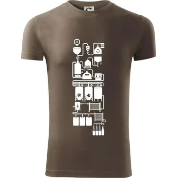 Příběh piva - Viper FIT - Pánské zůžené tričko - 3XL ( Army )