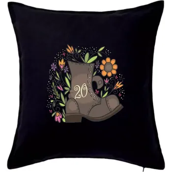 Polštář Stará bota 20 - Polštář 50x50 - 50x50 - Pouze potah ( Černá )