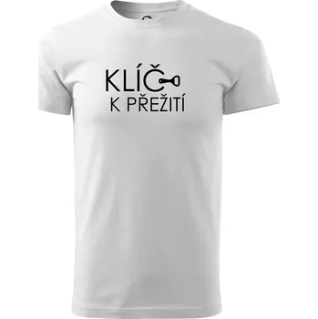 Pánské tričko Klíč k přežití otvírák - Triko extra velké (5-8XL) - 8XL ( Bílá )