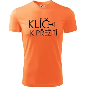 Chlapecké tričko Klíč k přežití otvírák - Dětské triko sportovní (dresovina) - 158 cm/12 let ( Neon mandarine )