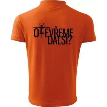 Pánská košile Otevřeme další? - Polokošile pánská Pique Polo 203 - 3XL ( Oranžová )