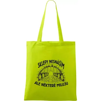Nesnáším sklepy - Taška bavlněná - 42 x 38 cm ( Limetková )