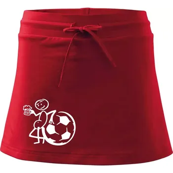 Dámská sukně Velký fotbalista - Sportovní sukně - two in one - M ( Červená )