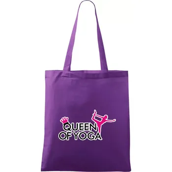 Nákupní taška Queen Of Yoga - Taška bavlněná - 42 x 38 cm ( Fialová )