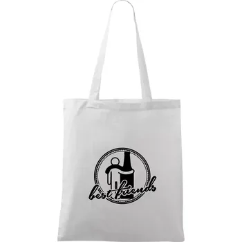 Best friends pivo - Taška bavlněná - 42 x 38 cm ( Bílá )