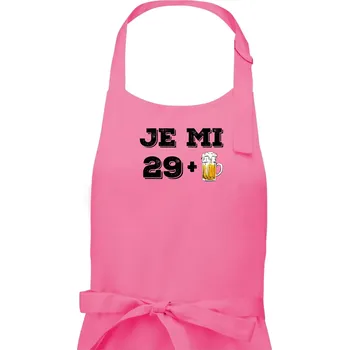 Kuchyňská zástěra Je mi 30 pivo - Pánská zástěra na vaření - Univerzální velikost ( Růžová )