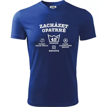 Zacházet opatrně 45 - Dětské triko sportovní (dresovina) - 158 cm/12 let ( Královská modrá )