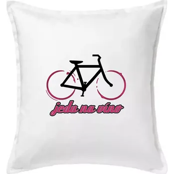 Polštář Jedu na víno - Polštář 50x50 - 50x50 - Pouze potah ( Bílá )