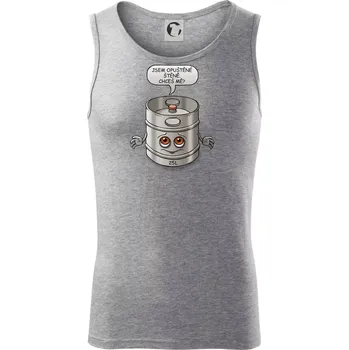 Opuštěné štěně - sud (Hana-creative) - Tílko pánské Core - L ( Tmavě šedý melír )