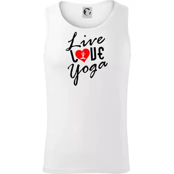 Live Love Yoga - Tílko pánské Core - S ( Bílá )