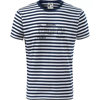 Pátek sobota neděle pivo - Triko na vodu - XL ( Prouhovaná )