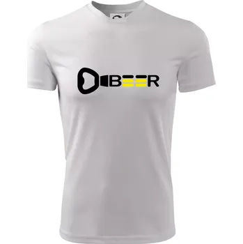 Chlapecké tričko Otvírák Beer - Dětské triko sportovní (dresovina) - 122 cm/6 let ( Bílá )
