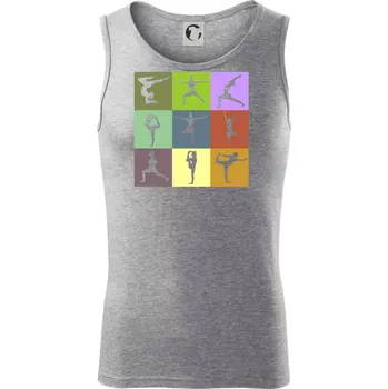 Yoga abeceda - Tílko pánské Core - 2XL ( Tmavě šedý melír )