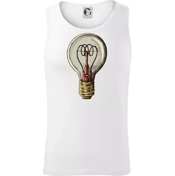 Retro žárovka - Tílko pánské Core - M ( Bílá )