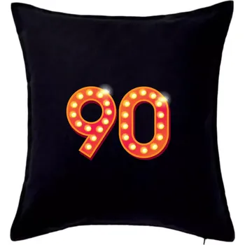 Polštář Čísla žárovky 90 - Polštář 50x50 - 50x50 - Pouze potah ( Černá )