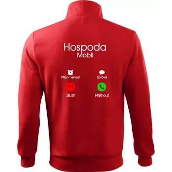 Pánská mikina Hospoda volá - Mikina bez kapuce Adventure - M ( Červená )