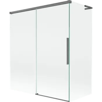 Vanová zástěna Mexen Rox L vanová zástěna 2-křídlová posuvná 140 + 70 x 150 cm, transparentní, gun metal - 8C9L-140-070-95-00 Vanové zástěny