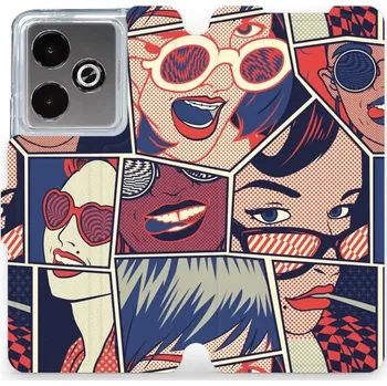 Pouzdro na mobilní telefon Flipové pouzdro Mobiwear - Realme GT 7T - VP18P Komiks (Knížkové flip pouzdro, obal, kryt na mobil Realme GT 7T - VP18P Komiks, materiál Umělá kůže + TPU - ochrana 360°, stojánek, silikonová vanička, magnetické zavírání)