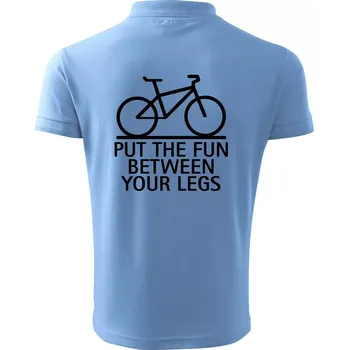 Pánská košile Put the fun between your legs - Polokošile pánská Pique Polo 203 - 4XL ( Pyžamově světlá modrá )