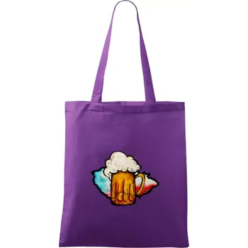 Nákupní taška Český pivař (lulu_art) - Taška bavlněná - 42 x 38 cm ( Fialová )