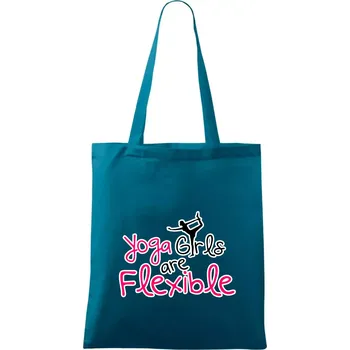Yoga Girls - Taška bavlněná - 42 x 38 cm ( Petrolejová )