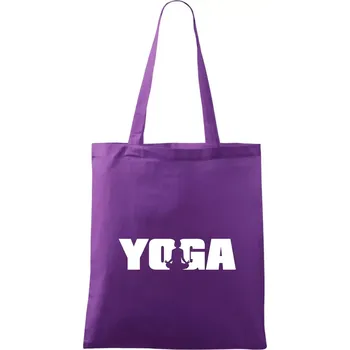 Yoga nápis - Taška bavlněná - 42 x 38 cm ( Fialová )