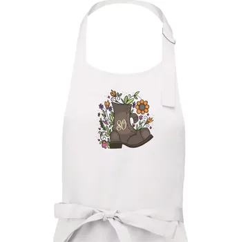 Kuchyňská zástěra Stará bota 80 - Dámská zástěra na vaření - Univerzální velikost ( Bílá )