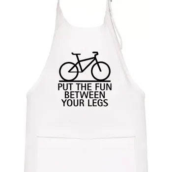 Kuchyňská zástěra Put the fun between your legs - Dětská zástěra na vaření - Univerzální velikost ( Bílá )