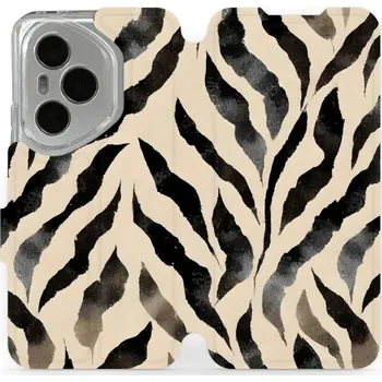 Pouzdro na mobilní telefon Flipové pouzdro Mobiwear - Honor 400 Pro - VA53S Zebří (Knížkové flip pouzdro, obal, kryt na mobil Honor 400 Pro - VA53S Zebří, materiál Umělá kůže + TPU - ochrana 360°, stojánek, silikonová vanička, magnetické zavírání)