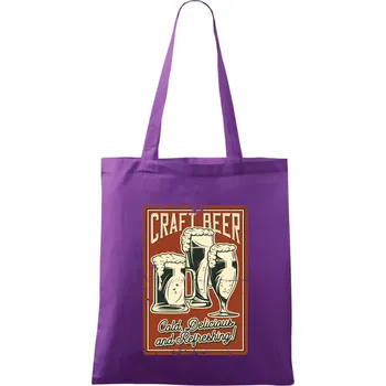 Craft beer - Taška bavlněná - 42 x 38 cm ( Fialová )