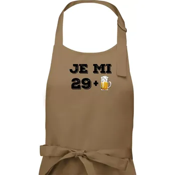 Kuchyňská zástěra Je mi 30 pivo - Dámská zástěra na vaření - Univerzální velikost ( Cappuccino )