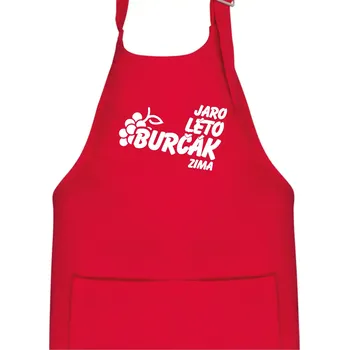 Kuchyňská zástěra Jaro, léto, burčák, zima - Dětská zástěra na vaření - Univerzální velikost ( Červená )